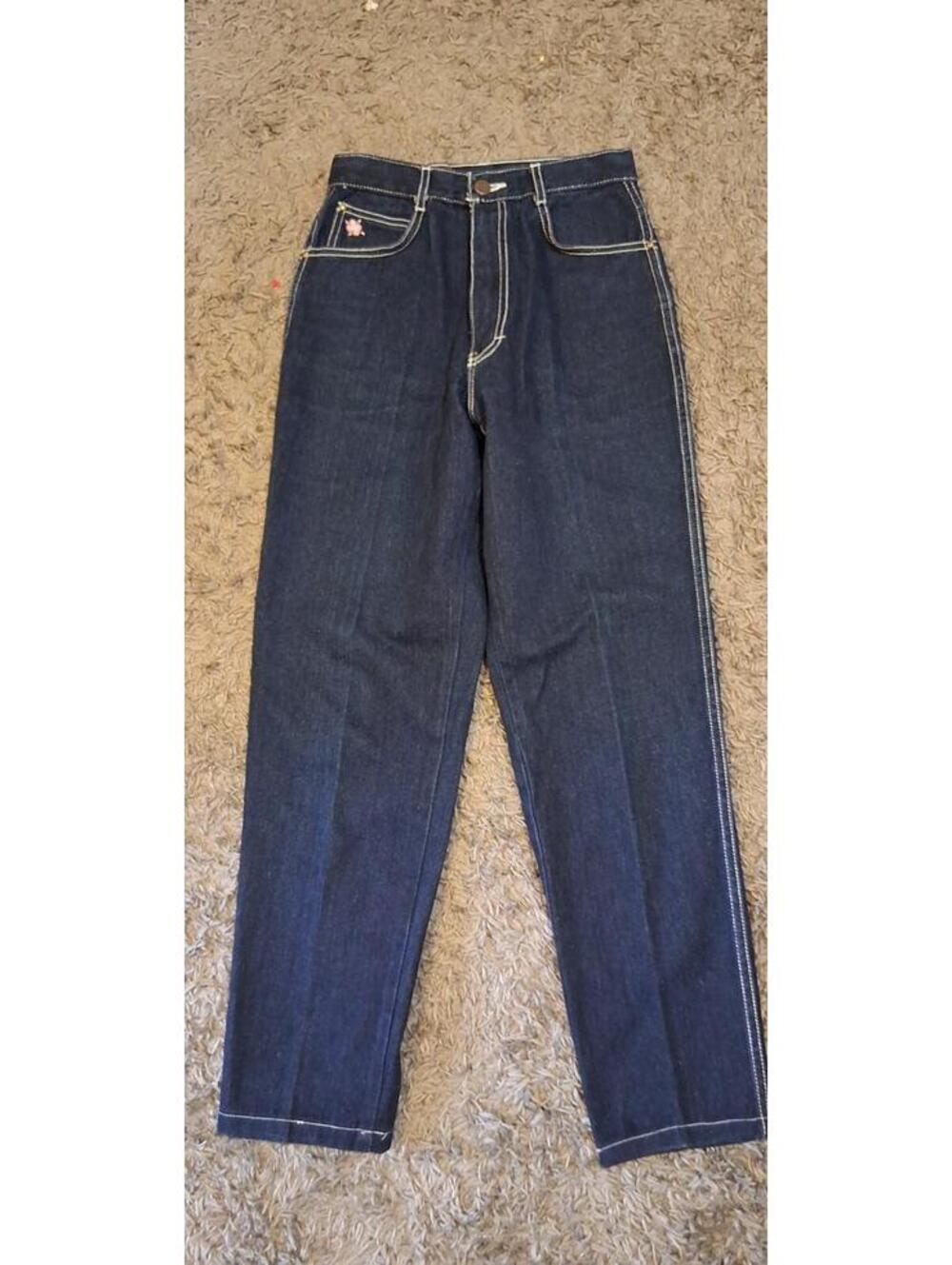 VTG 90s Gitano Express High Waist Floral Embroidered Mom Jeans Size 7/8